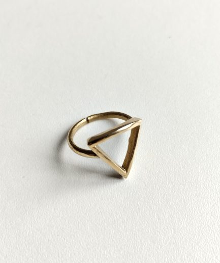 bague geometrique fine triangle